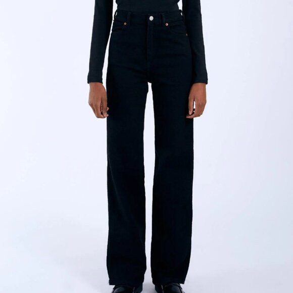 Dr Denim Moxy straight jeans in black - Picture 1 of 3